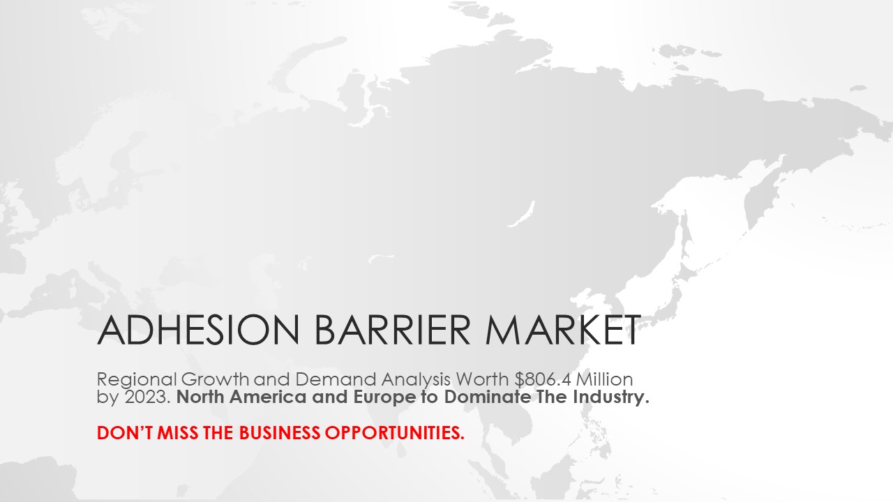 Adhesion Barrier Market To Reach USD 769 Million By 2025 - Emerging Growth Factors, Current and Future Perspectives